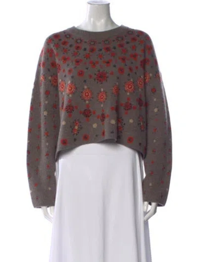 Pre-owned Altuzarra Cashmere Printed Sweater In Multi