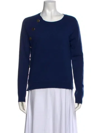 Pre-owned Altuzarra Cashmere Scoop Neck Sweater In Blue