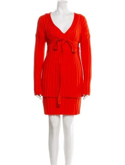 Pre-owned Altuzarra Cashmere Skirt Set W/ Tags In Orange