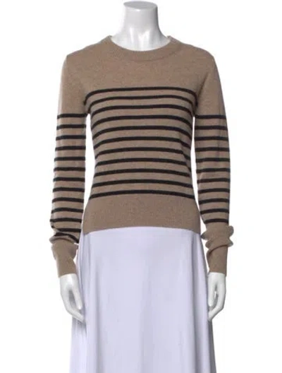 Pre-owned Altuzarra Cashmere Striped Sweater In Brown