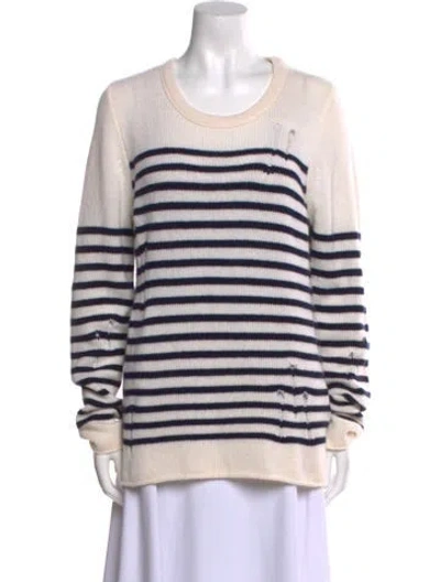 Pre-owned Altuzarra Cashmere Striped Sweater W/ Tags In Black