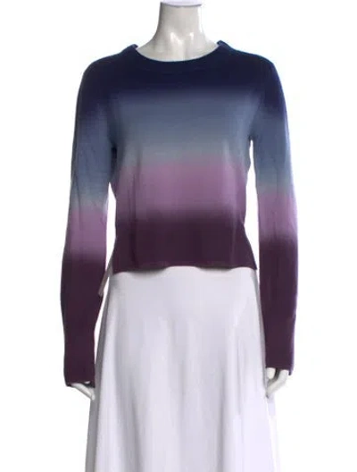 Pre-owned Altuzarra Cashmere Tie-dye Print Sweater In Blue