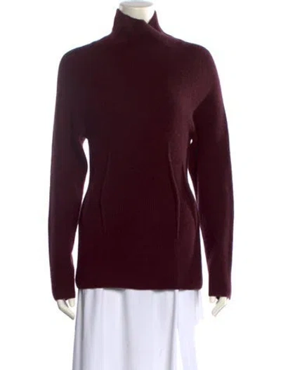 Pre-owned Altuzarra Cashmere Turtleneck Sweater In Burgundy