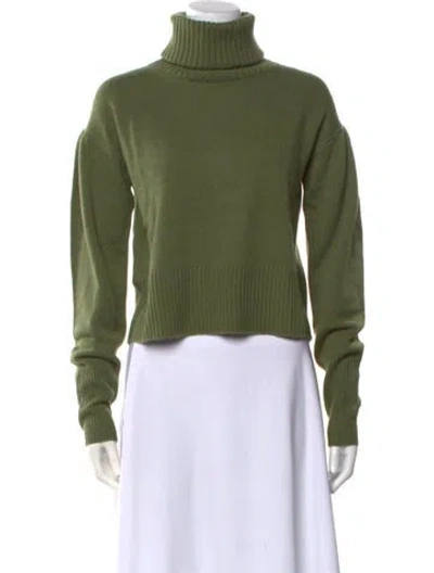 Pre-owned Altuzarra Cashmere Turtleneck Sweater In Green