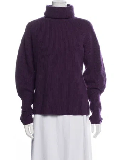 Pre-owned Altuzarra Cashmere Turtleneck Sweater In Purple