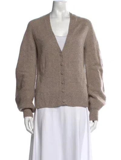Pre-owned Altuzarra Cashmere V-neck Sweater In Neutral