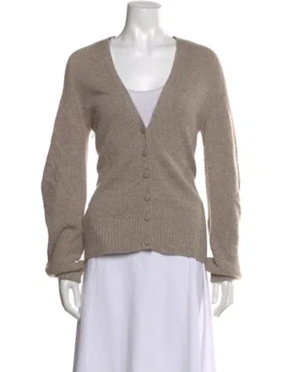 Pre-owned Altuzarra Cashmere V-neck Sweater In Neutral