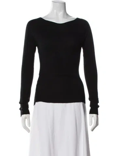 Pre-owned Altuzarra Cashmere V-neck Top In Black