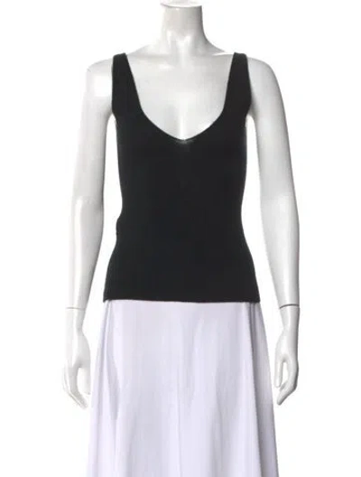 Pre-owned Altuzarra Cashmere V-neck Top In Black