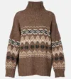 Altuzarra Cecie Fair Isle Wool-blend Sweater In Brown