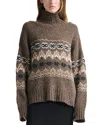 Altuzarra Cecie Fair Isle Wool-blend Sweater In Brown