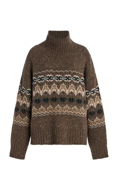 Altuzarra Cecie Wool-blend Turtleneck Sweater In Olive