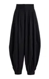 Altuzarra Chapman Cuffed Wool Balloon Pants In Black