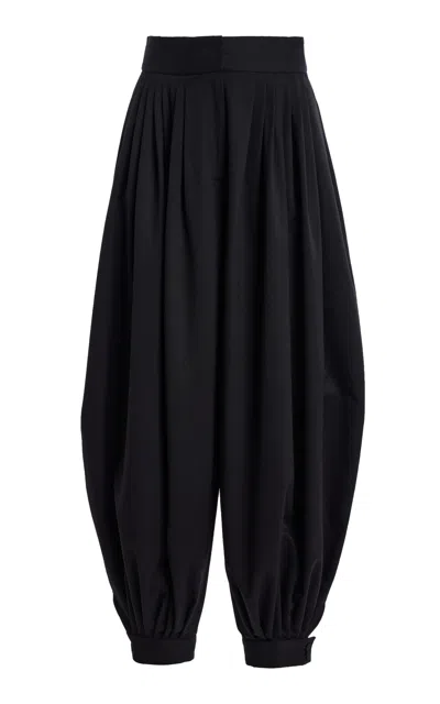 Altuzarra Chapman Cuffed Wool Balloon Pants In Black