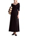 Altuzarra Char Ruched Elbow Sleeve Maxi Dress In Black