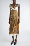 Altuzarra Cherie Printed Silk Maxi Dress In 346315 Python Painted Bodies
