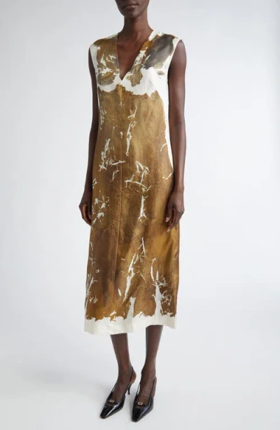 ALTUZARRA ALTUZARRA CHERIE BODY PRINT SILK MIDI DRESS