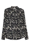 Altuzarra Chika Spotted Button-down Top In Black
