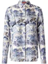 Altuzarra Chika Printed Button Down Top In Blue