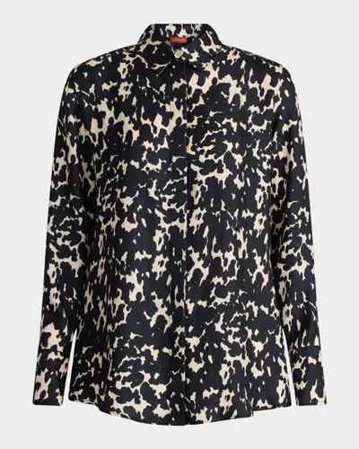 Altuzarra Chika Spotted Button-down Top
