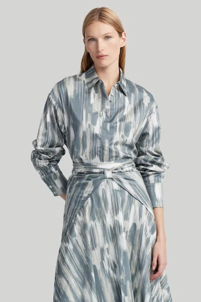 Altuzarra Chika Top In Platinum Grey