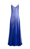 Altuzarra Cilla Silk Chiffon Maxi Slip Dress In Blue