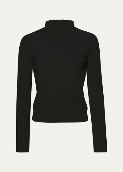 Altuzarra Circo Ruffle-neck Cashmere Sweater In Black