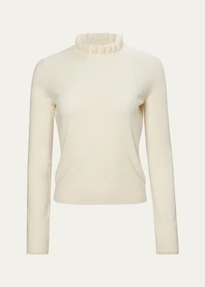 Altuzarra Circo Ruffle-neck Cashmere Sweater In Ivory