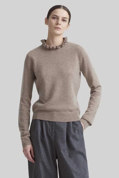 Altuzarra Circo Ruffled Cashmere Turtleneck Sweater In Marble Melange