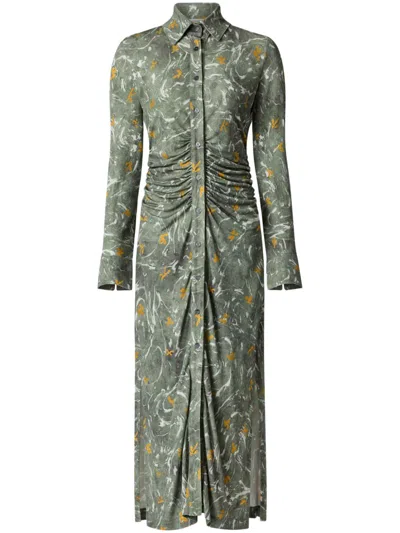 Altuzarra Claudia Dress In Monstera Marbled