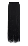 Altuzarra Coby Fringed Knit Maxi Skirt In Black