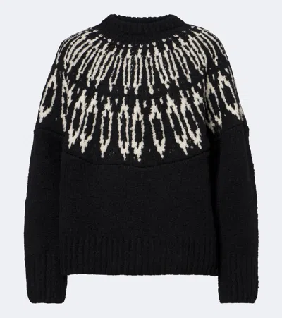 Altuzarra Coleman Fair Isle Wool Sweater In Black