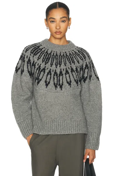 Altuzarra Coleman Intarsia-knitted Wool Sweater In Gray