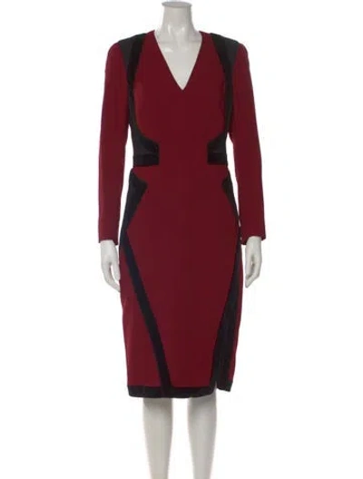 Pre-owned Altuzarra Colorblock Pattern Midi Length Dress In Multi