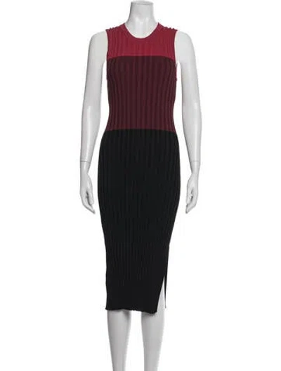 Pre-owned Altuzarra Colorblock Pattern Midi Length Dress In Multicolor