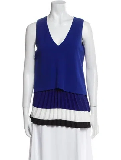 Pre-owned Altuzarra Colorblock Pattern V-neck Top In Multi