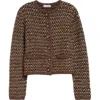 Altuzarra Conroy Wool Blend Tweed Jacket In Brown