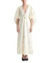Altuzarra Corrie Botanical Print Cotton Belted Dress