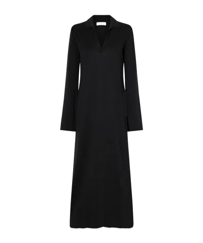 Altuzarra Arp Cotton And Silk-blend Maxi Dress In Black
