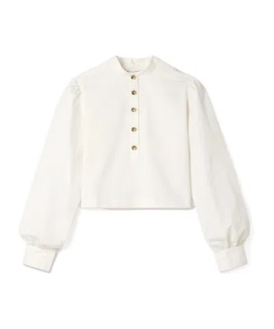 Altuzarra Cotton Short Top In White