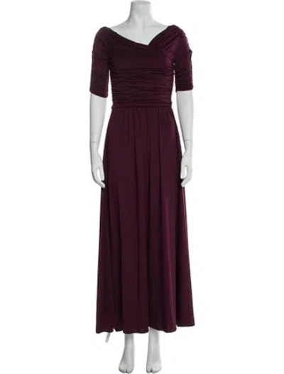 Pre-owned Altuzarra Cowl Neck Long Dress In Burgundy