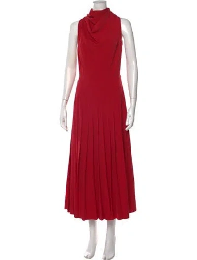 Pre-owned Altuzarra Cowl Neck Midi Length Dress In Orange