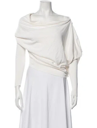 Pre-owned Altuzarra Cowl Neck Sweater In White