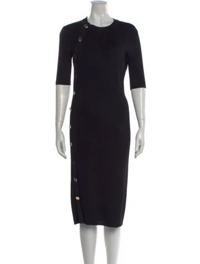 Pre-owned Altuzarra Crew Neck Knee-length Dress In Black