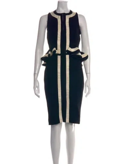 Pre-owned Altuzarra Crew Neck Knee-length Dress In Black