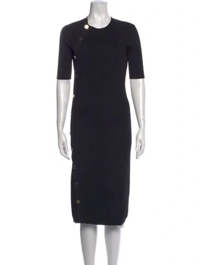 Pre-owned Altuzarra Crew Neck Knee-length Dress In Black