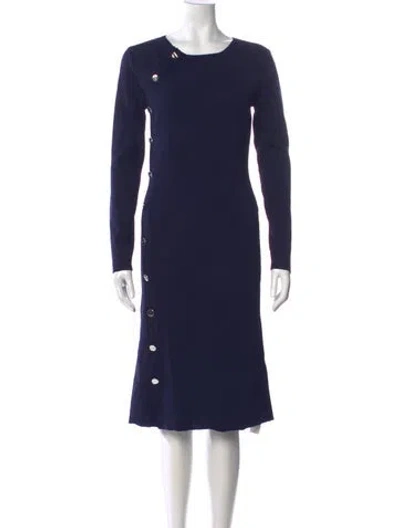 Pre-owned Altuzarra Crew Neck Knee-length Dress In Blue