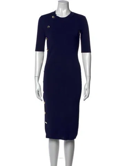 Pre-owned Altuzarra Crew Neck Knee-length Dress In Blue
