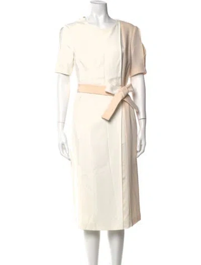 Pre-owned Altuzarra Crew Neck Knee-length Dress In Neutral
