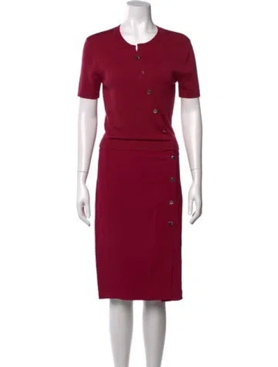 Pre-owned Altuzarra Crew Neck Knee-length Dress In Purple
